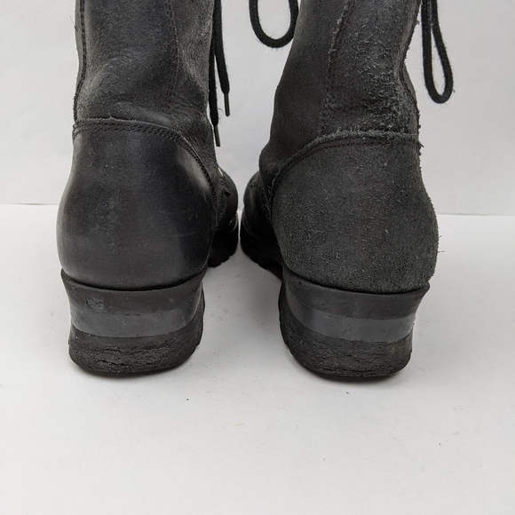 Vintage Chevy Trucks Black Leather Combat Boots - Picture 8 of 14